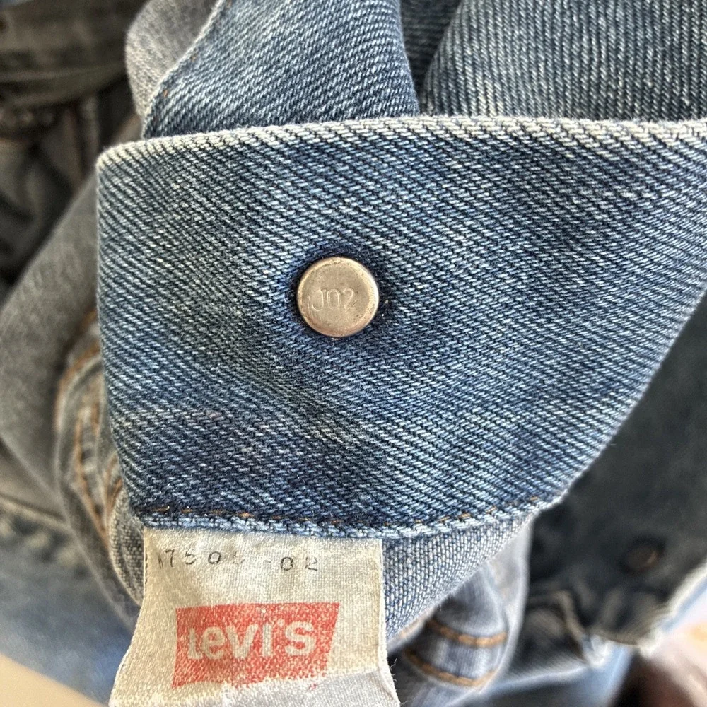 Vtg 90s Levis Japan Made Denim‎ Trucker Jacket Mens Size M Button J02 W7505